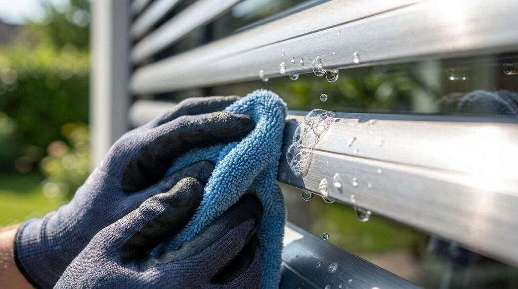 A wide shot capturing a modern eco-villa during the golden hour