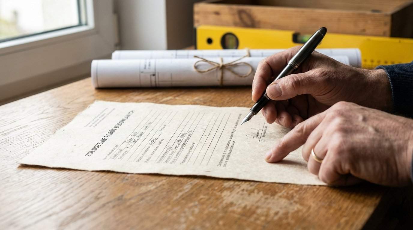 Zgłoszenie robót budowlanych - sprawdź wzór wniosku